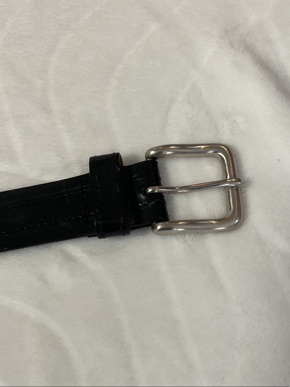 Men's Black Leather Belt - Picture 5 of 6